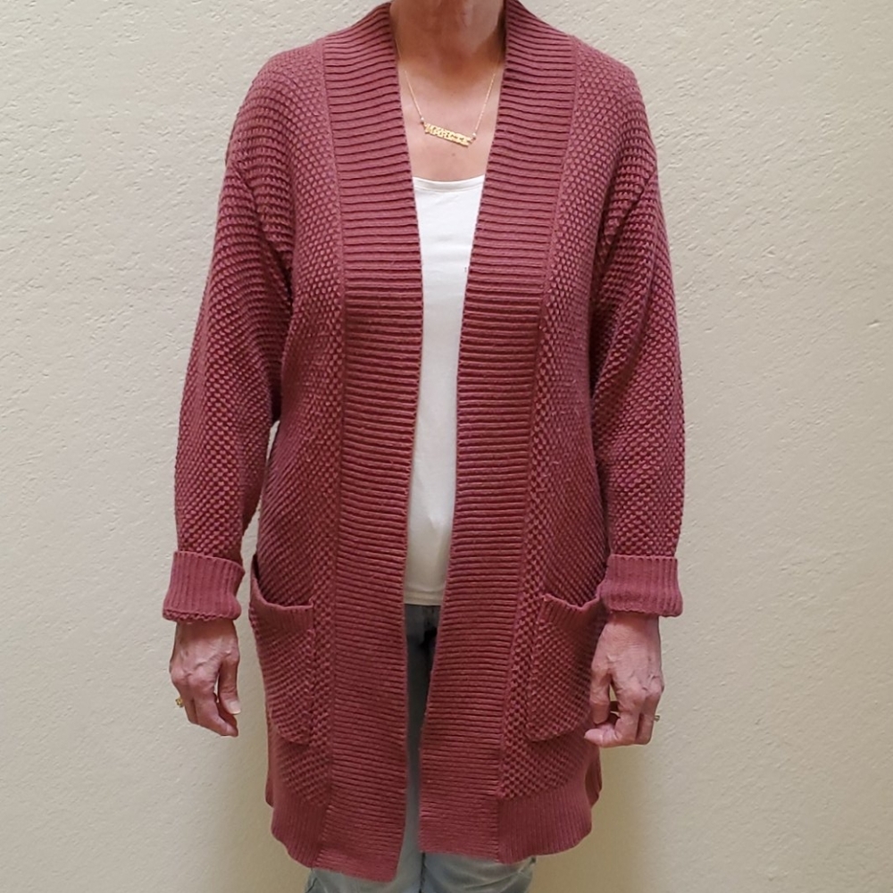 Express Knitted Open Front Cardigan Sweater